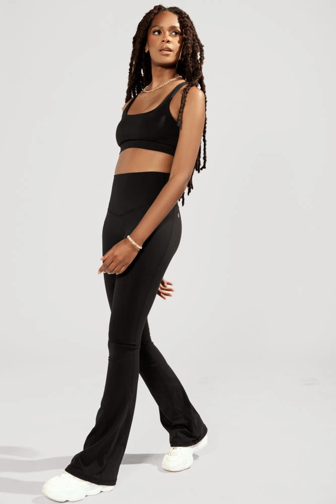 Supersculpt™ Flared Leggings With Pockets - Black - Image 8