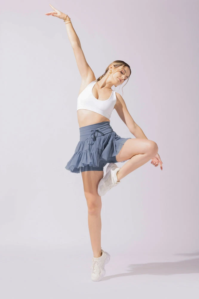 Pirouette Tiered Skort - Blue Mist - Image 6