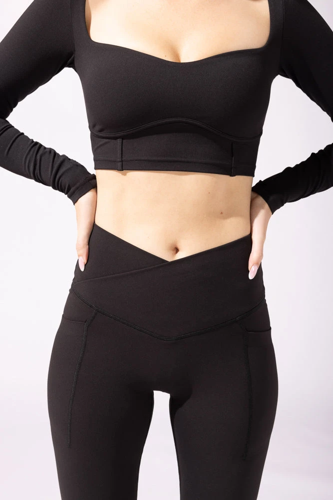 Crisscross HourglassĀ® Bell Bottom With Pockets - Black - Image 2