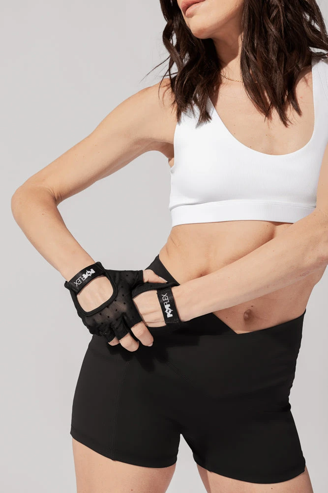 Luxe Mesh Training Gloves - Black Dot - Image 8