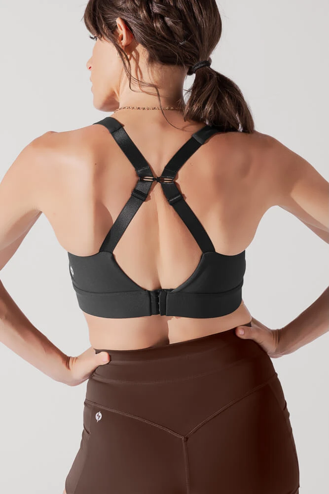 Adventure Scoop Bra (Ribbed) - Charcoal - Image 7