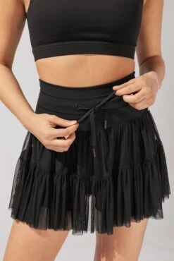 Pirouette Tiered Skort - Black