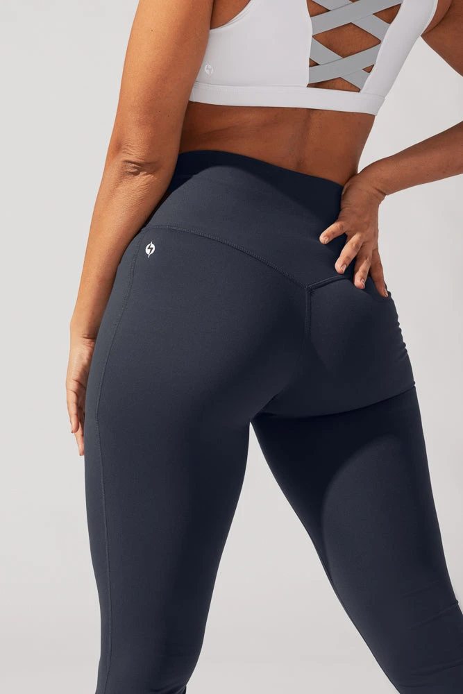 Crisscross Hourglass® Flared Leggings With Pockets - Smoky Navy - Image 9