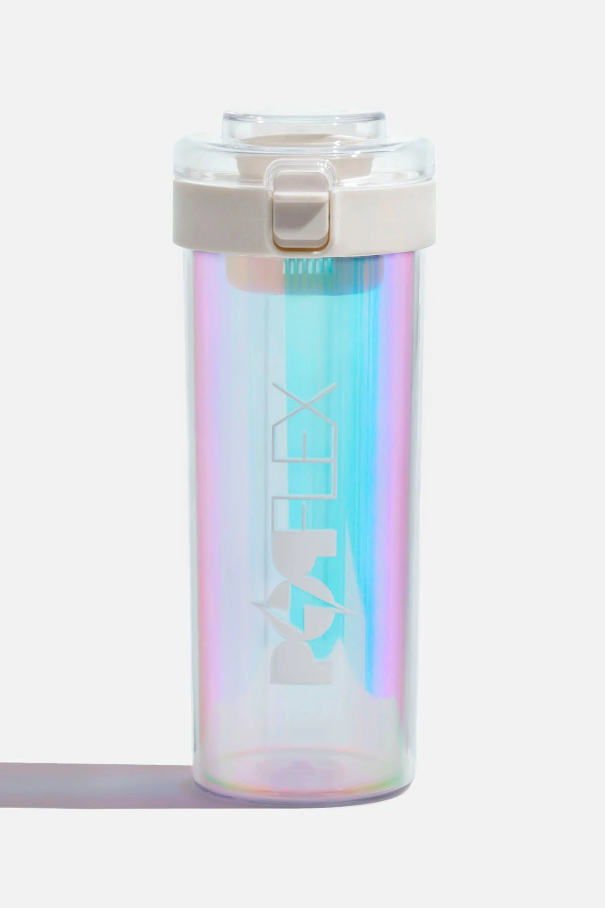 Iridescent Shaker Bottle - Cream