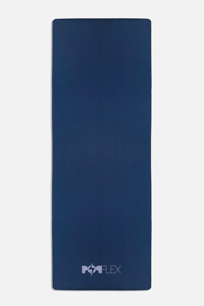 CloudCushion Vegan Suede Yoga Mat - Blue Jungle 0.5” Thick - Image 3