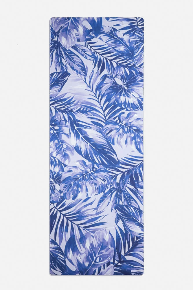 CloudCushion Vegan Suede Yoga Mat - Blue Jungle 0.5” Thick - Image 4