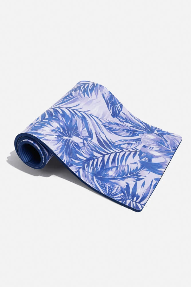 CloudCushion Vegan Suede Yoga Mat - Blue Jungle 0.5” Thick - Image 6