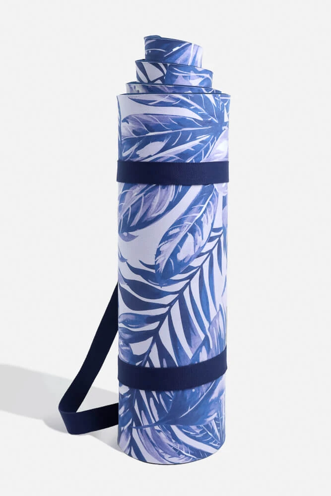 CloudCushion Vegan Suede Yoga Mat - Blue Jungle 0.5” Thick