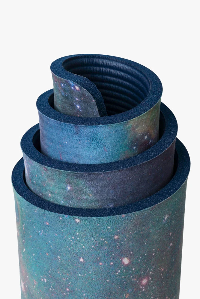 CloudCushion Vegan Suede Yoga Mat - Cool Cosmos 0.5" Thick - Image 4
