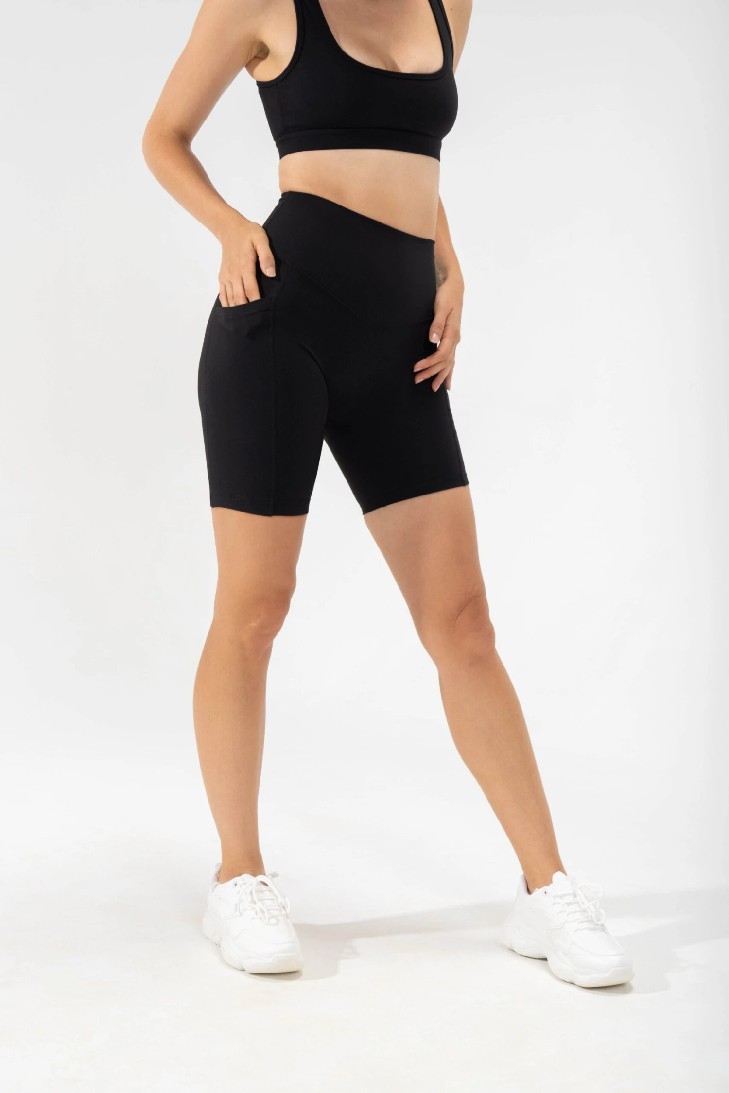 Supersculpt™ Biker Short With Pockets - Black - Image 2