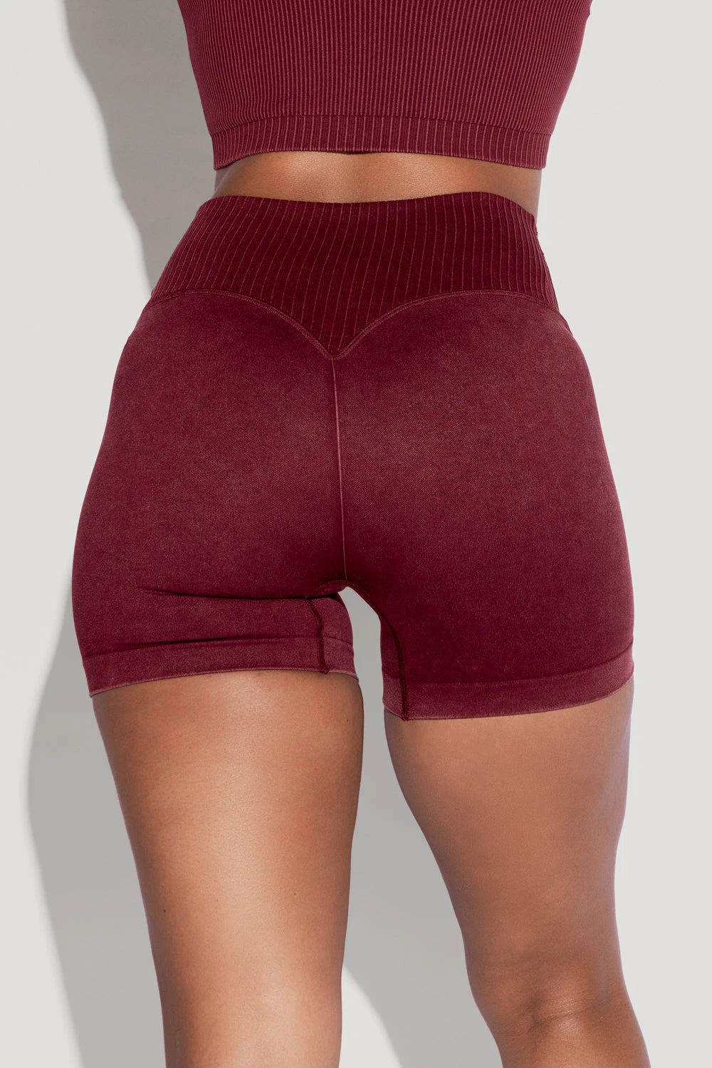 Crisscross Hourglass® Seamless Midi Shorts - Garnet - Image 7