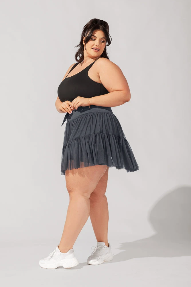 Pirouette Tiered Skort - Smoky Grey - Image 4