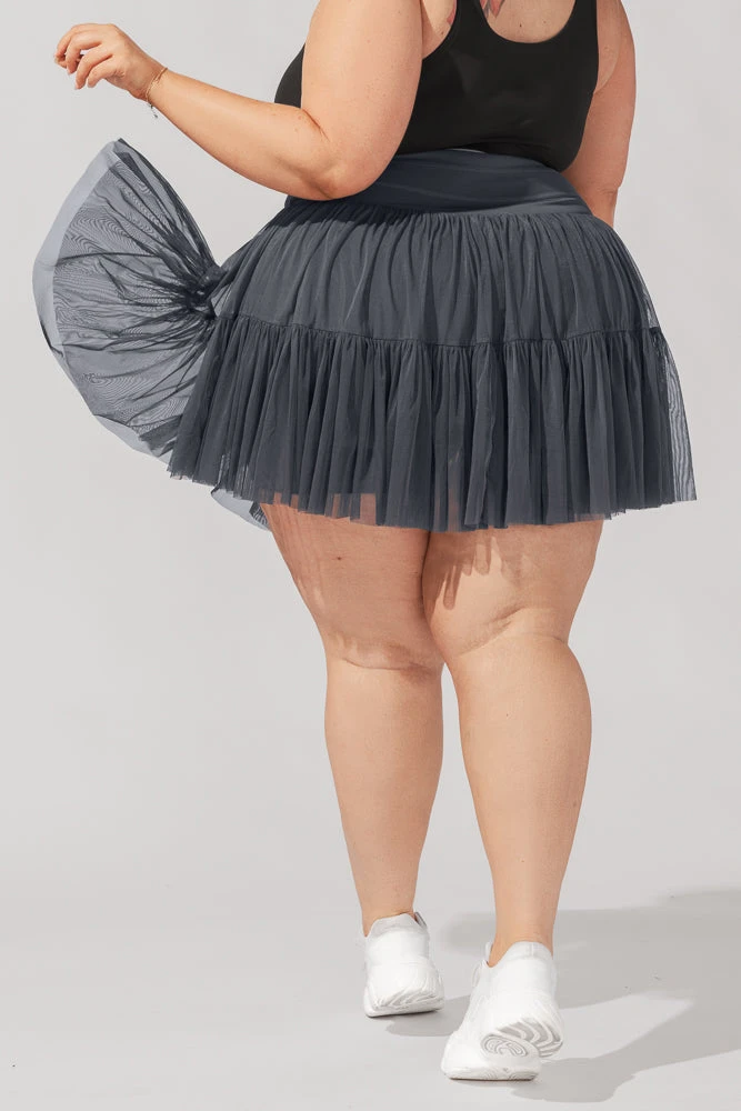 Pirouette Tiered Skort - Smoky Grey - Image 6