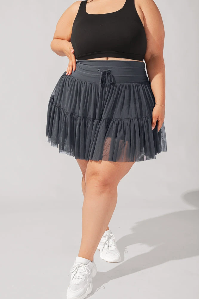 Pirouette Tiered Skort - Smoky Grey - Image 7