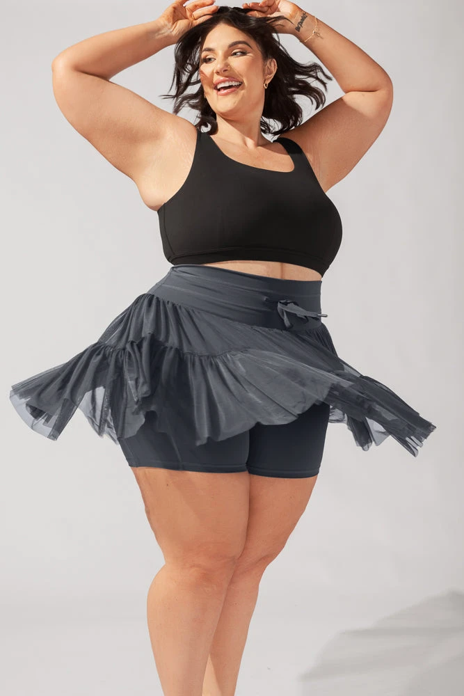 Pirouette Tiered Skort - Smoky Grey - Image 8