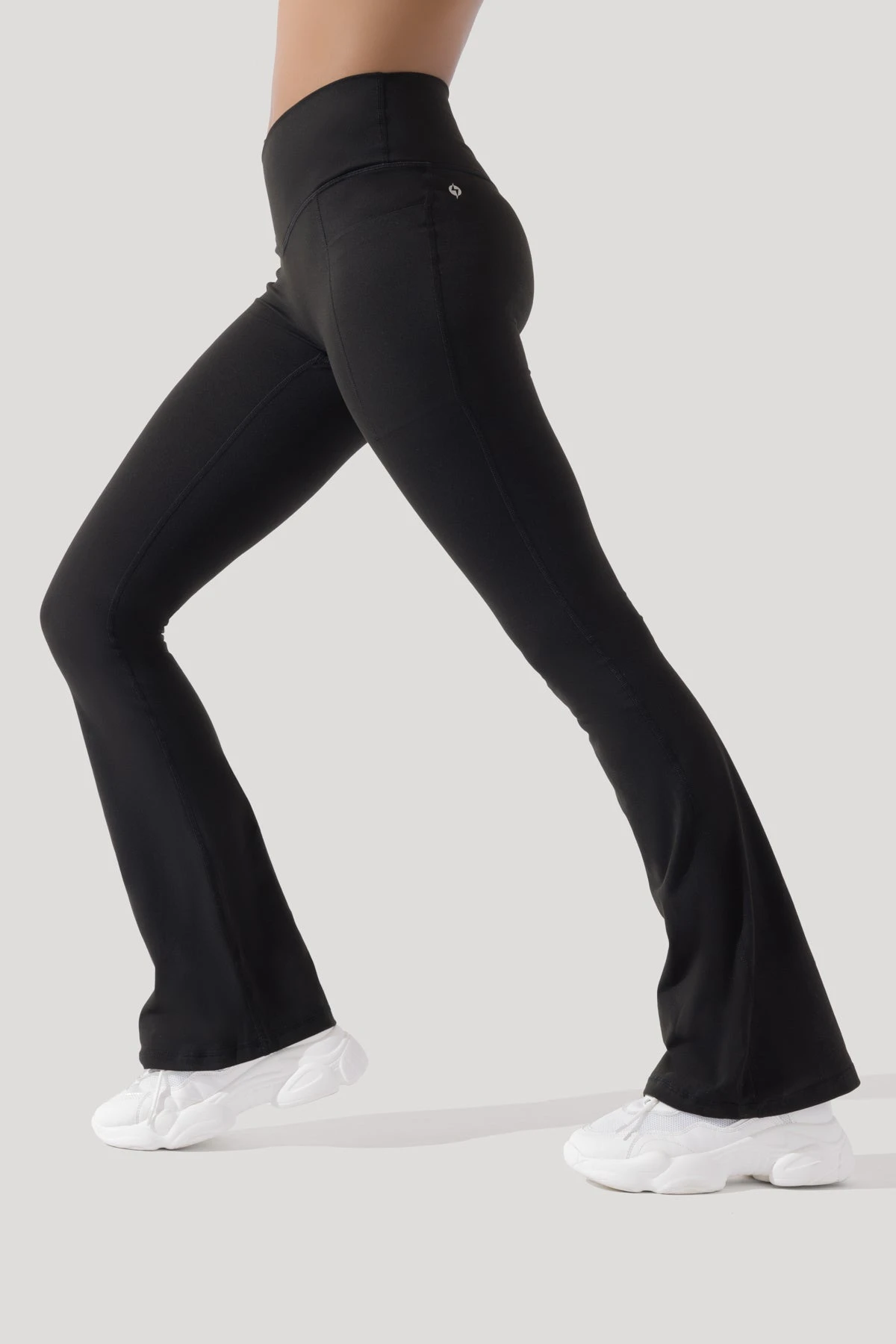Crisscross Hourglass® Flared Leggings With Pockets - Black - Image 8