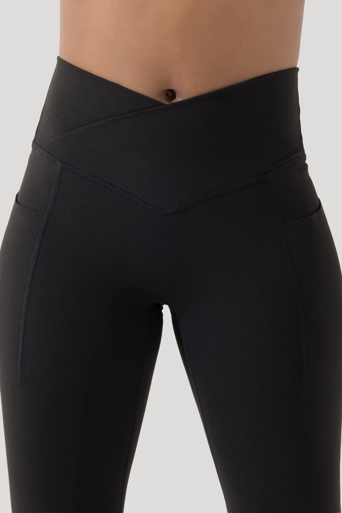 Crisscross Hourglass® Flared Leggings With Pockets - Black - Image 5