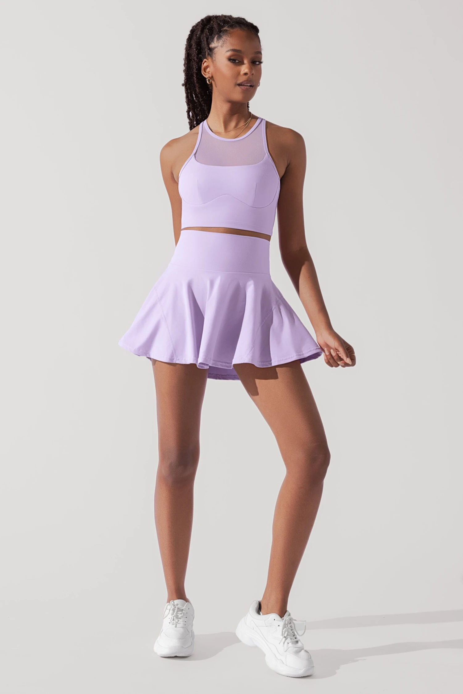 Celeste Mesh Crop Bralette - Digital Lavender - Image 6