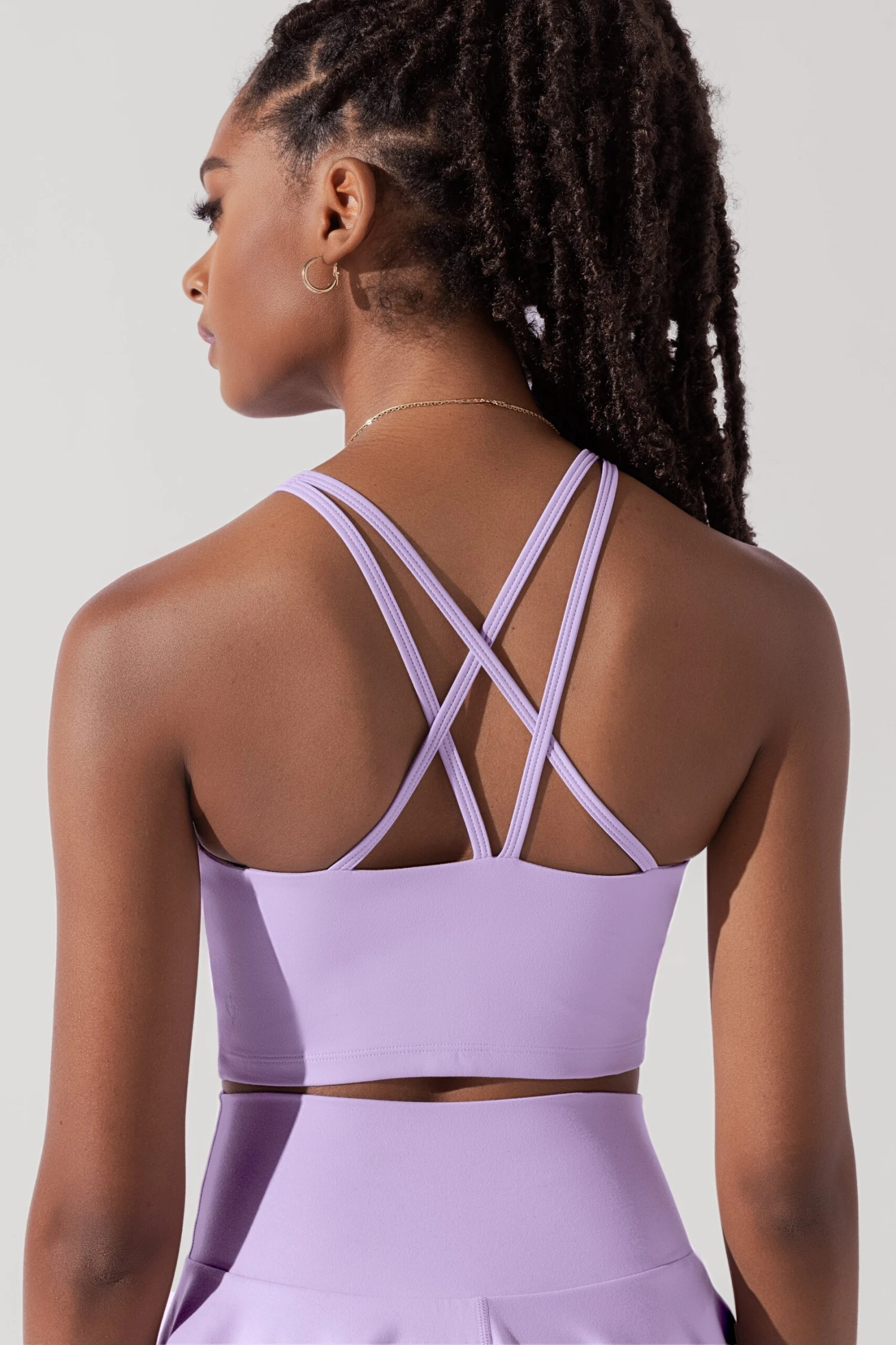 Celeste Mesh Crop Bralette - Digital Lavender - Image 5