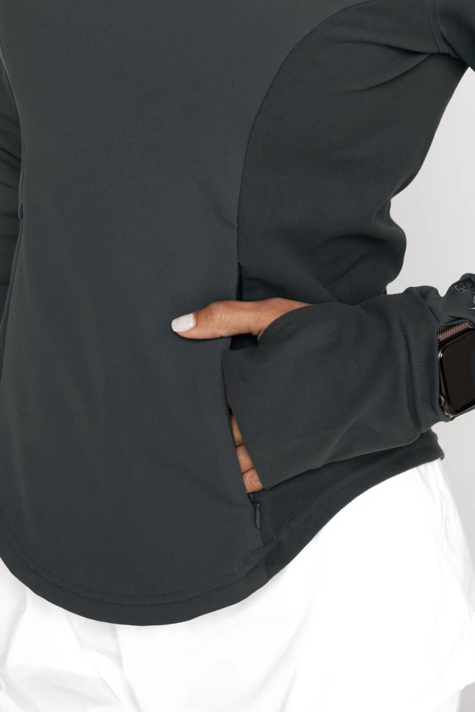 Chasing Pavements Mockneck Pullover - Raincloud - Image 7