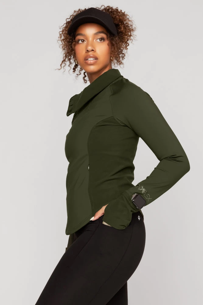 Chasing Pavements Mockneck Pullover - Evergreen - Image 5