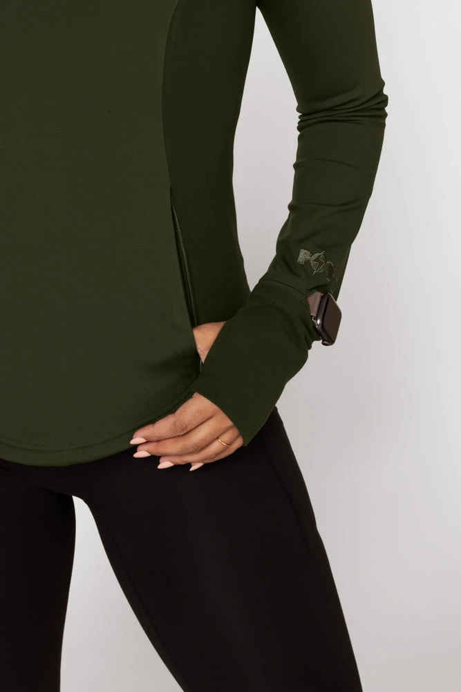 Chasing Pavements Mockneck Pullover - Evergreen - Image 8