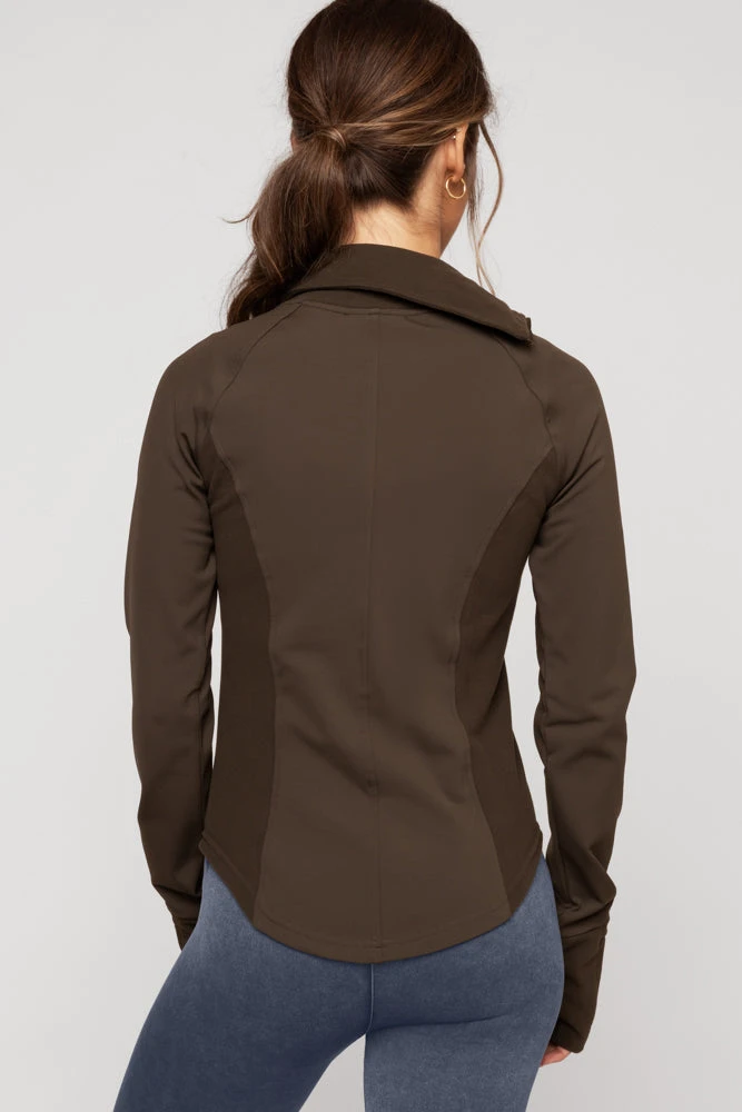 Chasing Pavements Mockneck Pullover - Dark Brown - Image 7