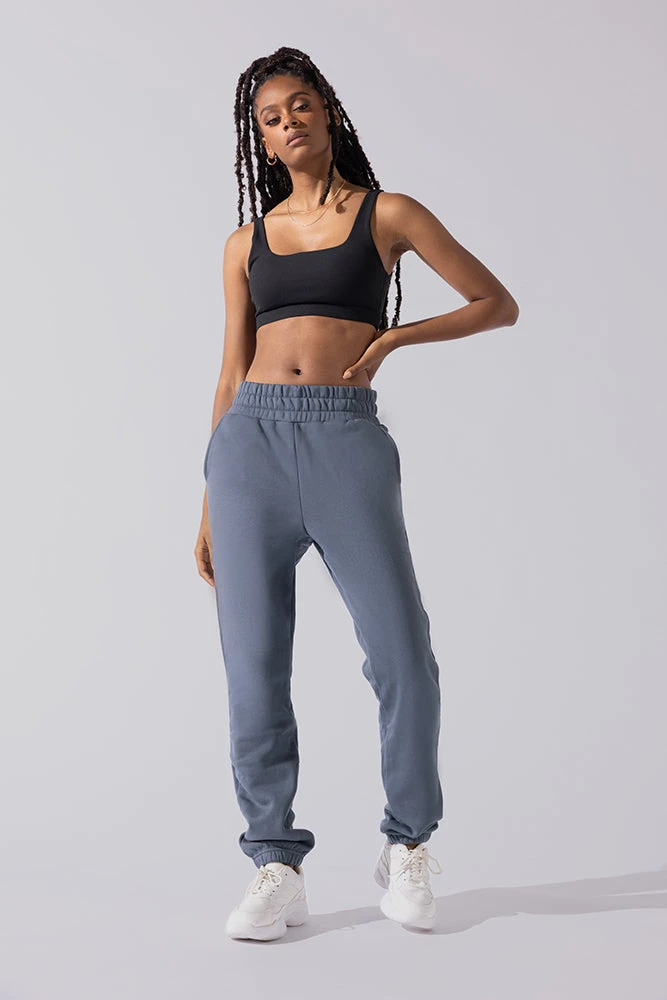 Cloud Rollover Sweatpant - Denim Blue - Image 2