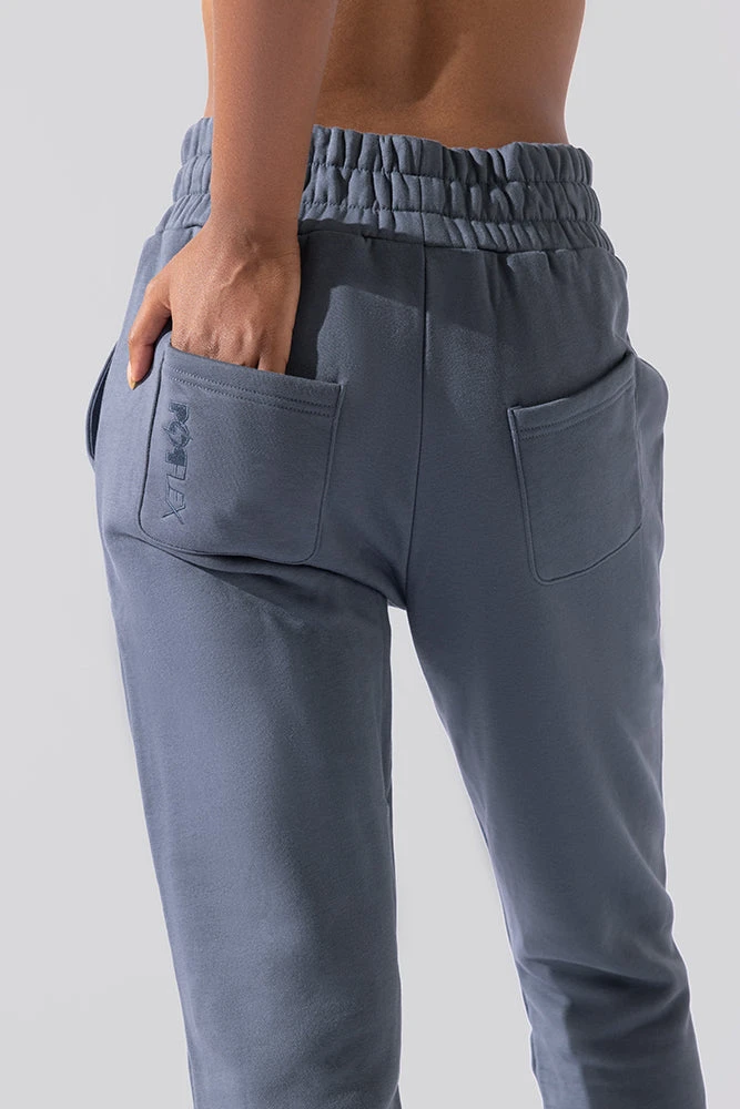 Cloud Rollover Sweatpant - Denim Blue - Image 5
