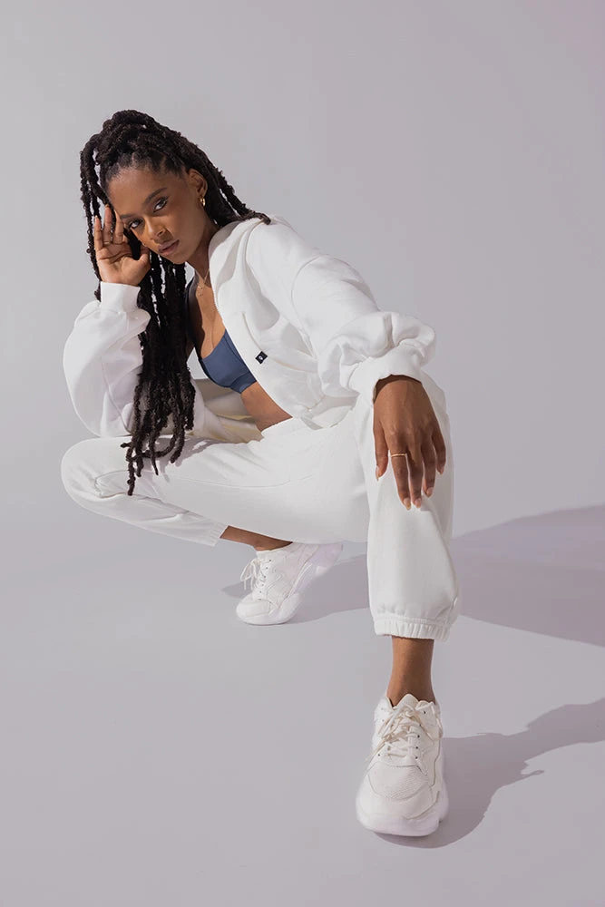 Cloud Rollover Sweatpant - White - Image 7