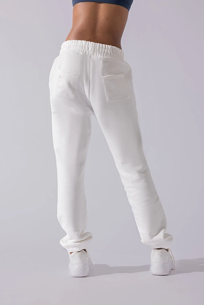 Cloud Rollover Sweatpant - White - Image 6