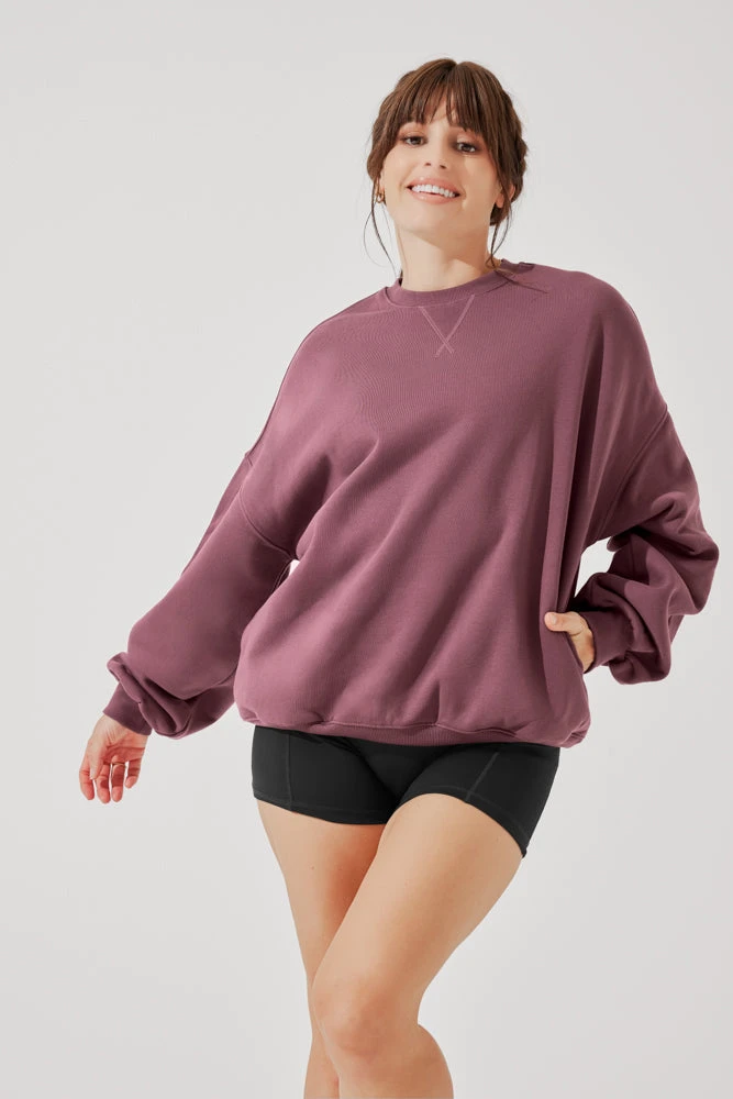 Cloud Crewneck Sweater - Merlot - Image 7