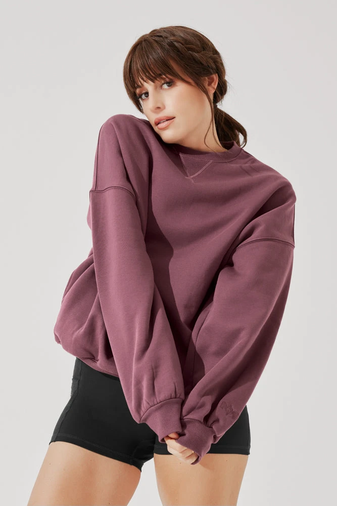 Cloud Crewneck Sweater - Merlot - Image 8