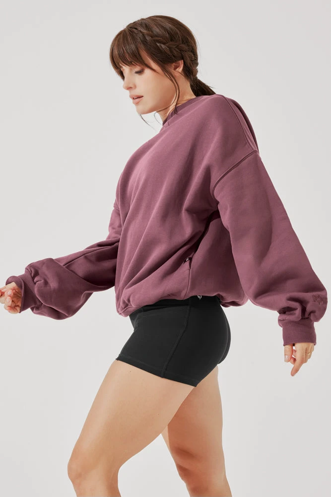 Cloud Crewneck Sweater - Merlot - Image 2