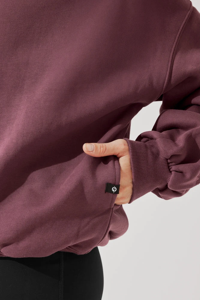 Cloud Crewneck Sweater - Merlot - Image 5