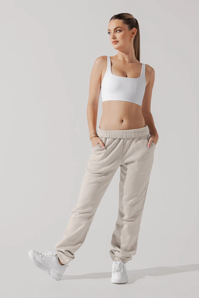 Cloud Rollover Sweatpant - Seashell - Image 3