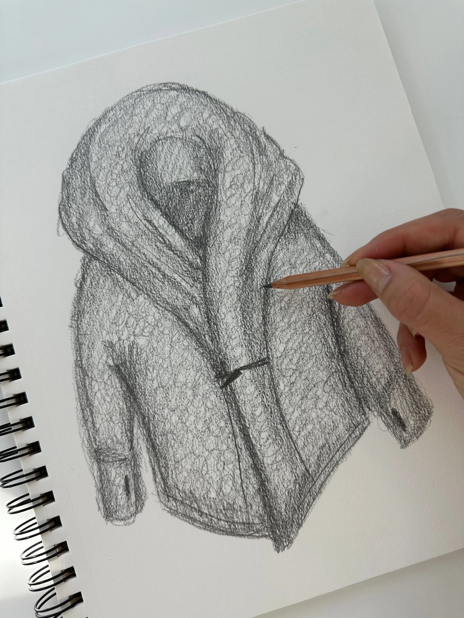 Faux Sherpa Cocoon Coat - Black - Image 3