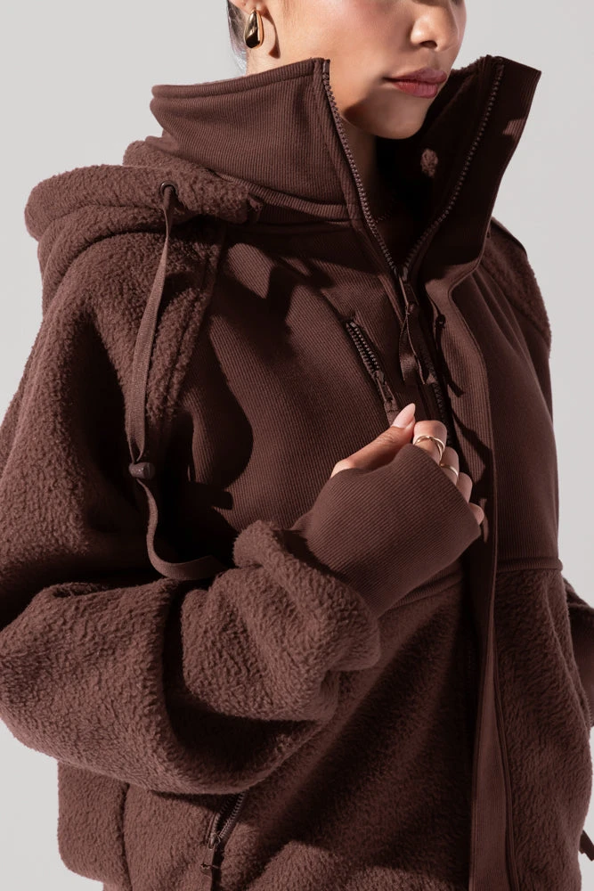Find Your Inner Fleece Jacket - Chocolate - Image 2