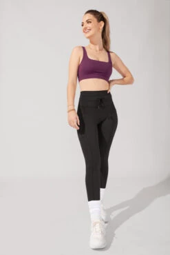 Cargo Leggings With Pockets - Black