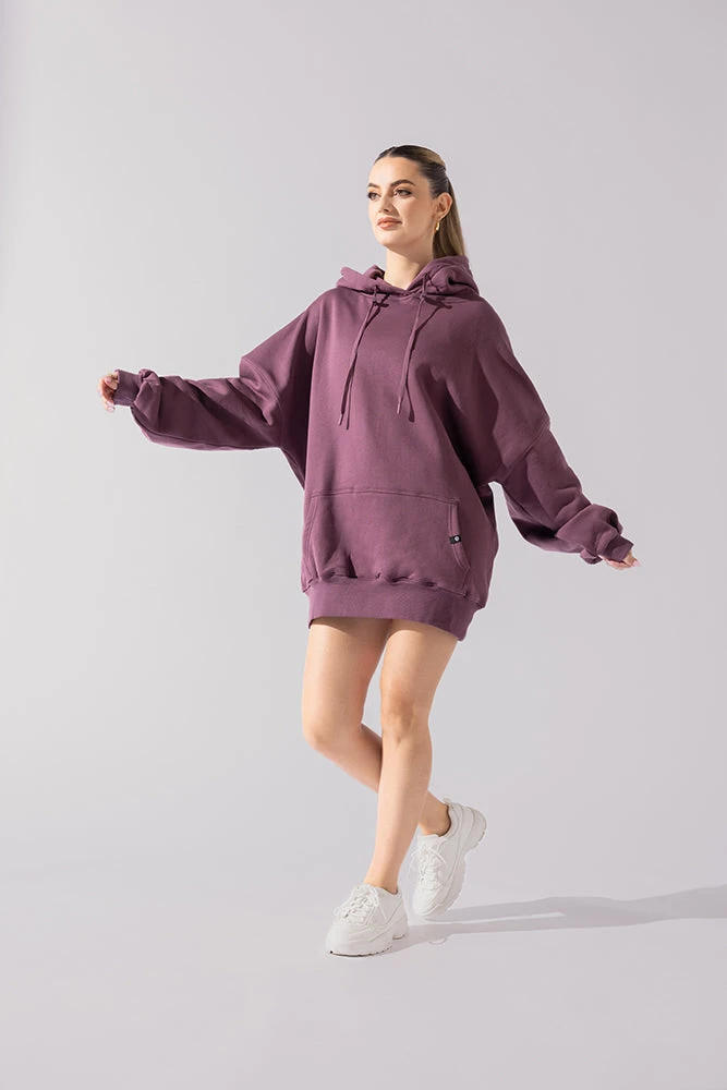Long Cloud Hoodie - Deep Plum - Image 8