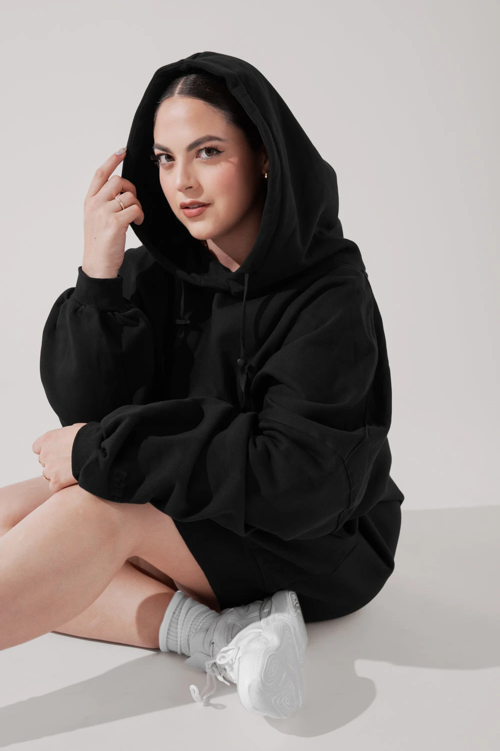 Long Cloud Hoodie - Black - Image 8