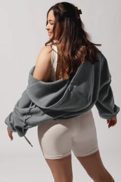 Zip Cloud Hoodie - Smoke