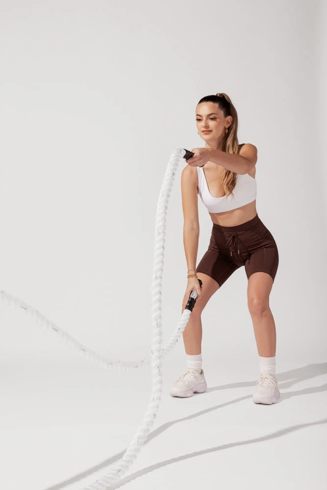 Cargo Biker Short With Pockets (Pet Hair Resistant) - Carob - Image 2