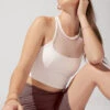 Celeste Mesh Crop Bralette - Coconut Cream