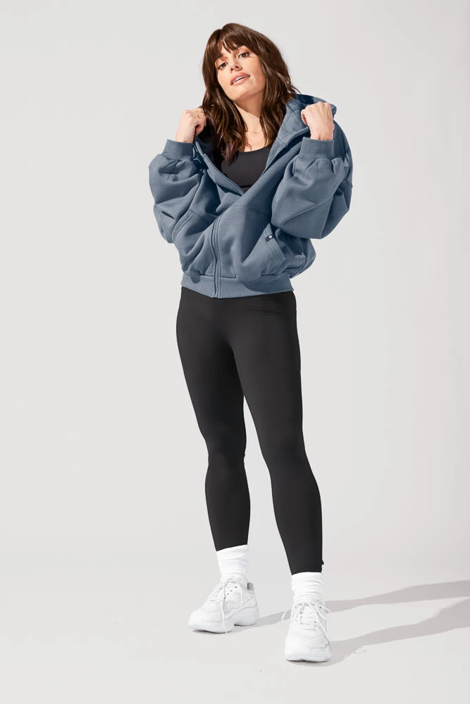 Zip Cloud Hoodie - Denim Blue - Image 4