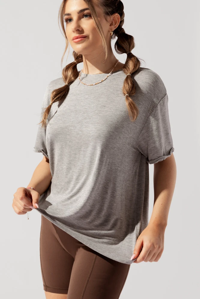 Perfect Boyfriend Tee - Heather Grey - Image 8