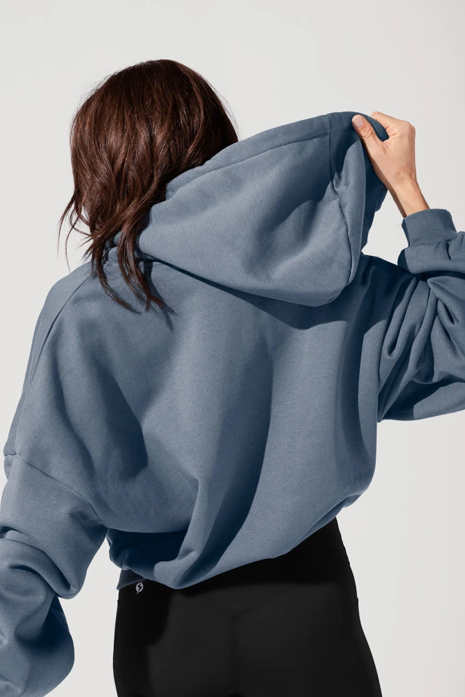 Zip Cloud Hoodie - Denim Blue - Image 6