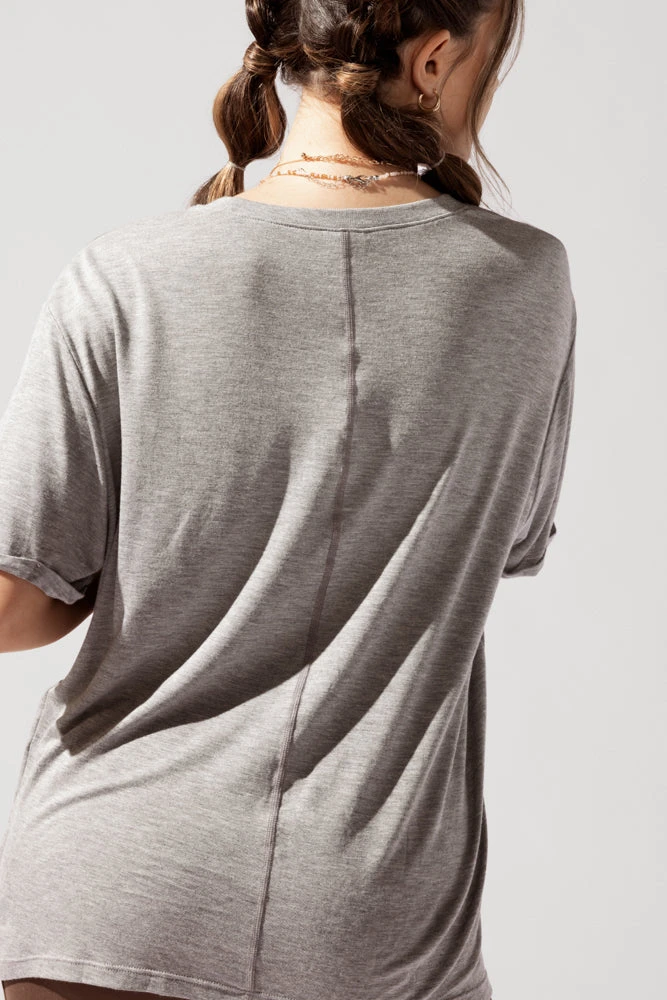 Perfect Boyfriend Tee - Heather Grey - Image 4