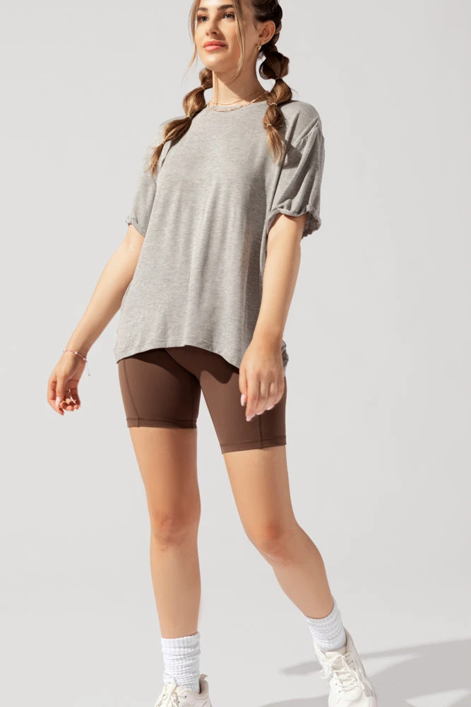 Perfect Boyfriend Tee - Heather Grey - Image 2