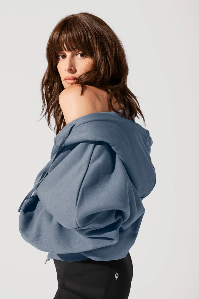 Zip Cloud Hoodie - Denim Blue - Image 7